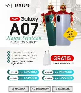 Galaxy A07 Handphone 1 Jutaan bisa pembelian cash atapun credit