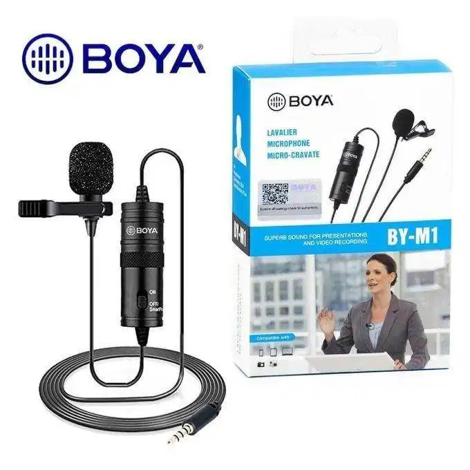 Clip On Mic untuk Hp atau Vlog Lavalier Microphone BOYA BY-M1