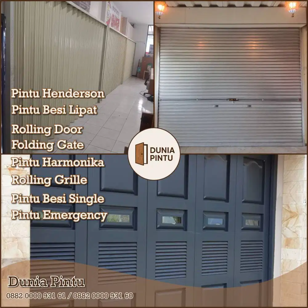 Pasang Pintu Garasi Ruko Toko Warung Henderson Rolling Door Folding Ga