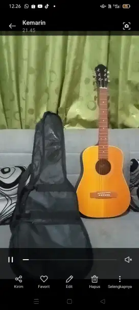 Gitar travel dan champ ELNINO  plus tas ori