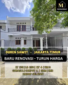 Rumah baru renovasi turun harga di Duren sawit jakarta timur