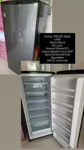 FREEZER ASI DIJUAL AQUA 6 RAK
