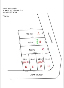 Dijual Tanah Kavling Murah Dekat Transmart Cilandak Jakarta Selatan