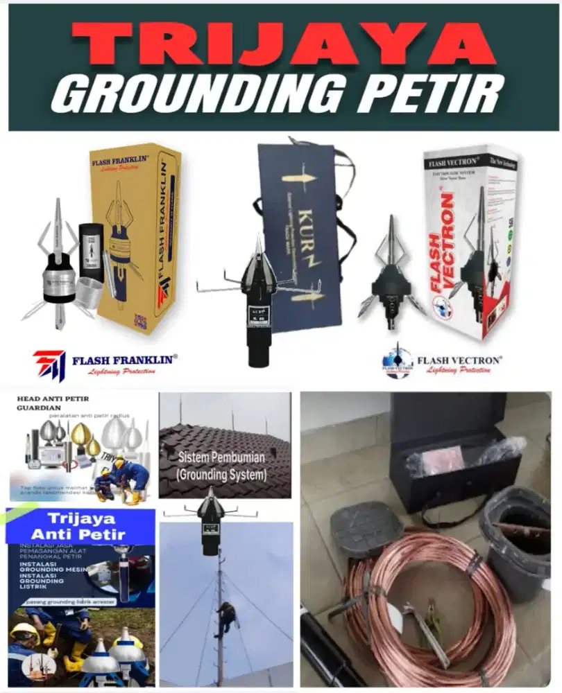 Ahli jasa pasang penangkal petir dan grounding mesin
