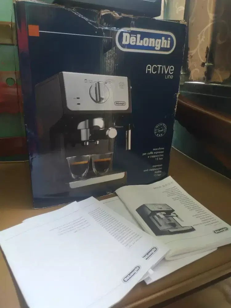 Mesin espresso kopi delonghi fullset ada minus