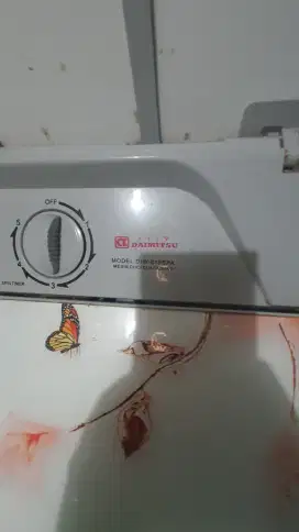 Mesin cuci top loading 2 tabung cuci kering 8 kg daimitsu
