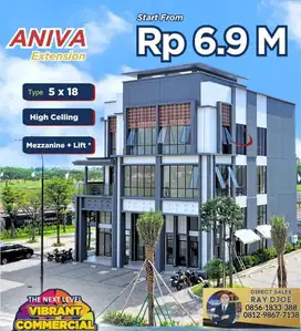 Ruko Murah Aniva Studio Loft 3 lantai hadap jalan raya langsung
