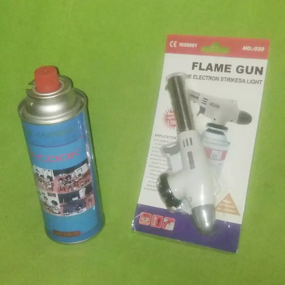 Alat Pemantik Api Sepaket FLAME GUN Torch  plus Gas Kaleng Portable