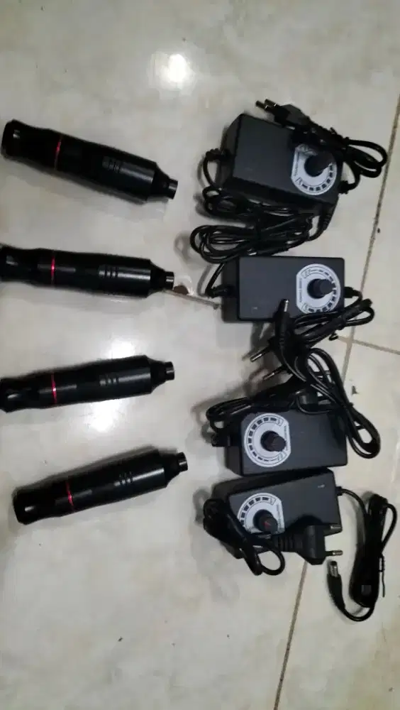 Jual 1 paket mesin tatto pakai power supply merek shangdi