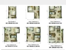 Jual unit Unfurnished all types Bassura city
