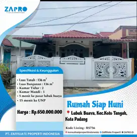 Jual rumah siap huni di lubuk buaya padang