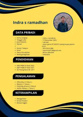 mencari pekerjaan office boy/cleaning service