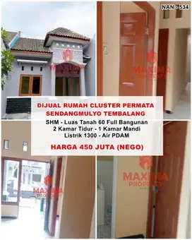 TURUN HARGA Rumah permata sendangmulyo semarang