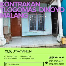 Kontrakkan 3 kamar murah Tlogomas Malang