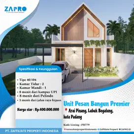 Jual rumah pesan bangun di arai pinang lubeg padang