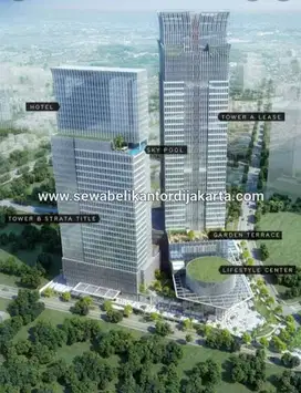 Sewa Kantor Sopo Del Tower B, 200sqm-1300sqm, 280rb all in, Nego