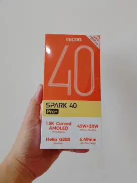 Tecno Spark 40 Pro+ Plus 8/256, BARU Garansi Resmi, Bisa COD