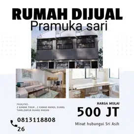 Rumah murah meriah 5 menit Daeler HYUNDAY PRAMUKA SARI 2 lantai