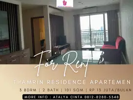 Disewakan Apartement Thamrin Residence 3 Bedrooms Full Furnished