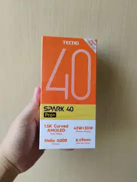 [BARU] Tecno Spark 40 Pro+ Plus, SEGEL Garansi Resmi, Bisa COD