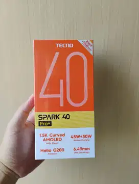(BARU) Tecno Spark 40 Pro+ Plus 8/256, Garansi Resmi, Bisa COD