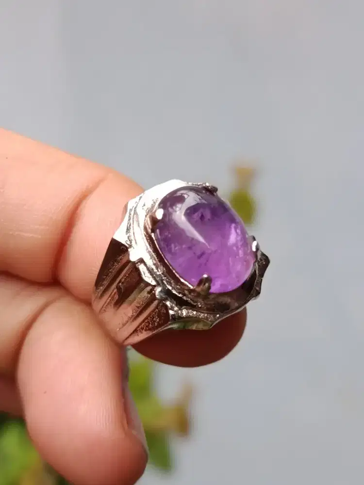 Cincin Amethyst kecubung ungu
