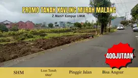 Tanah Siap Bangun Pinggir Jalan Dekat UMM Kota Malang