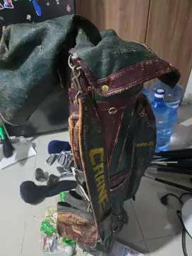 Tas Golf leather Vintage merk Crane -tas only-