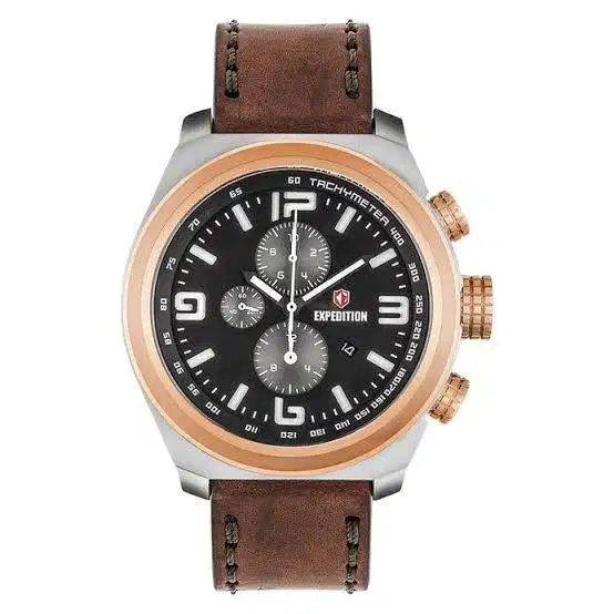 Jam tangan EXPEDITION E6356M Silver Black Ring Rosegold Original