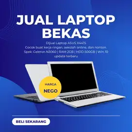 Laptop ASUS X441S Celeron | RAM 2GB | HDD 500GB – Murah
