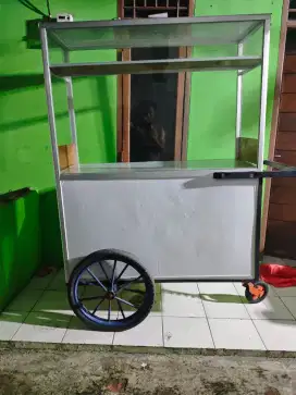 Gerobak dagang gorengan, nasi kuning, belum pernah dipakai