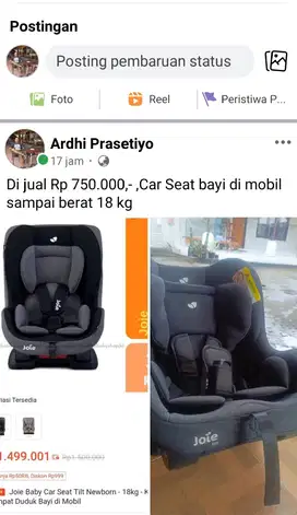 Jual Car Seat Bayi 18 kg