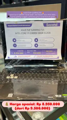 ASUS TUF GAMING F15 Intel Core i7-11800H 16Gb 512G