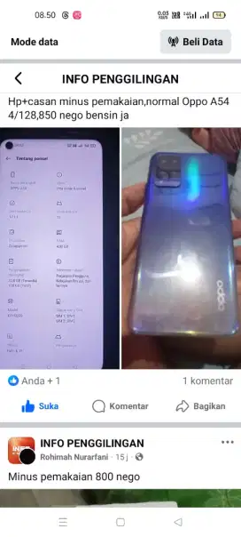 Oppo A54 ram 4/128