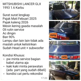 *DIJUAL* mitsubishi Lancer evo 3