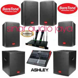 Paket Sound System Karaoke BareTone 10 Inch MAX10HD Subwoofer 12 Inch