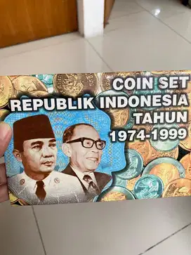 Uang coin/ koin set Republik Indonesia 1974 -1999