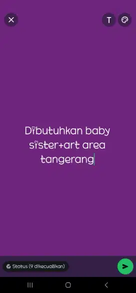 Dibutuhkan baby sister+art