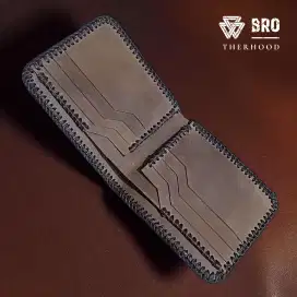 Dompet anyam full kulit sapi asli jenis crazy horse