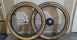 Wheelset Brompton AS2 sepaket dg Ban Schwalbe Kojak