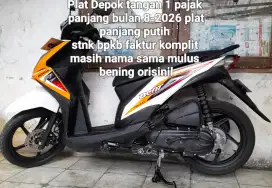 Honda beat f1 2014 cw asli oranye putih B depok tangan 1 pajak panjang