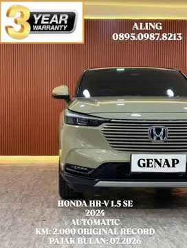 [ KM 2.000 ORIGINAL ] HONDA HRV HR-V 1.5 SE AT 2024