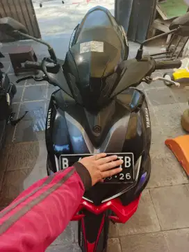 Yamaha aerox 155 tahun 2018 hitam doff