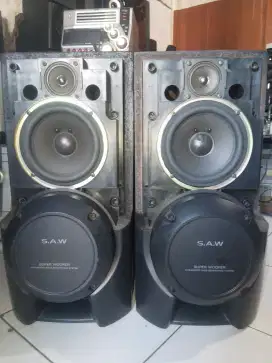 Sony speaker Big LBT dobel woofer SAW, XB4V, full ori, merk Japan