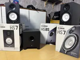 Speaker Yamaha H7 sepasang & Yamaha HS8S Subwofer Kondisi 99% Baru