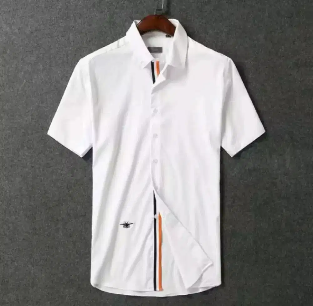 KEMEJA PENDEK PRIA dior white