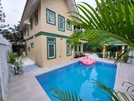 Villa puncak cipanas kolam renang Termurah terlengkap Khusus keluarga
