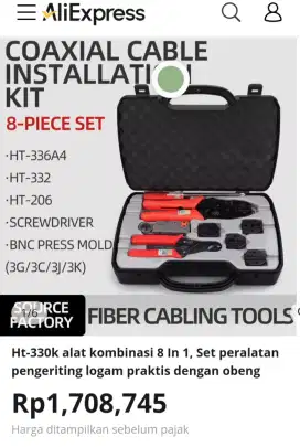 Coaxial cable preparation and termination kit