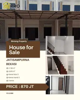 Rumah mewah 2 lantai 870 juta di jatisampurna bekasi