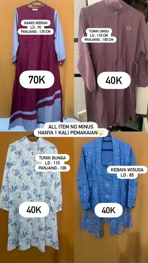 Jual Gamis, Atasan dan Kebaya Wisuda